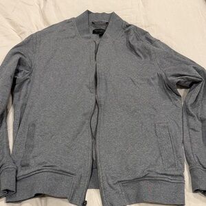 Banana Republic Men's Gray Zip-Up Sweater Large